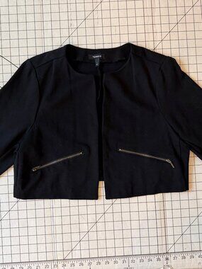 Torrid Size 1 (14/19) Black Cropped Ponte Knit Blazer